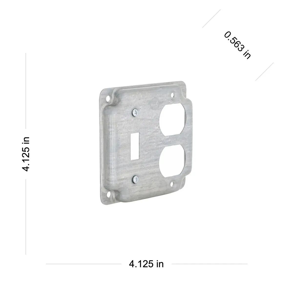 Raco Exposed Work Duplex/Toggle Square Cover, 4-In x 4-In