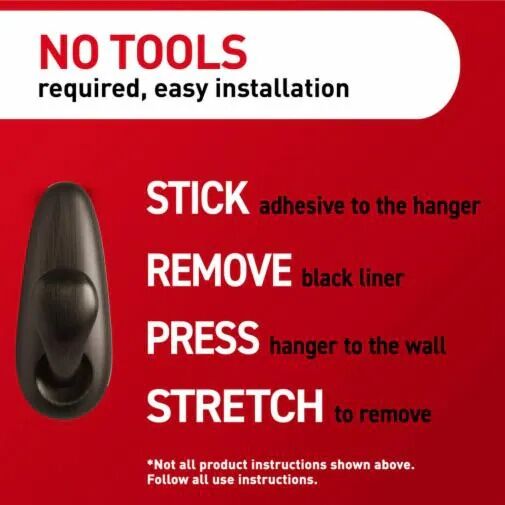 Command Medium Brushed Nickel Hook