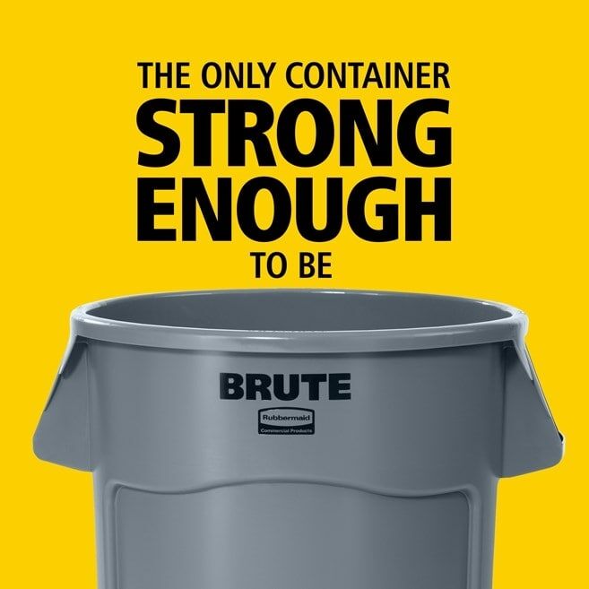 Rubbermaid Vented Brute Container, 32-Gal