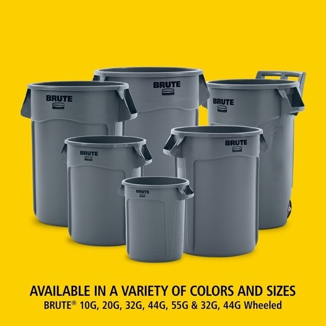 Rubbermaid Vented Brute Container, 32-Gal