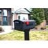 Architectural Mailboxes Patriot Large Post Mount Black Mailbox, 9.5-In x 12 2/5-In x 21 3/10-In