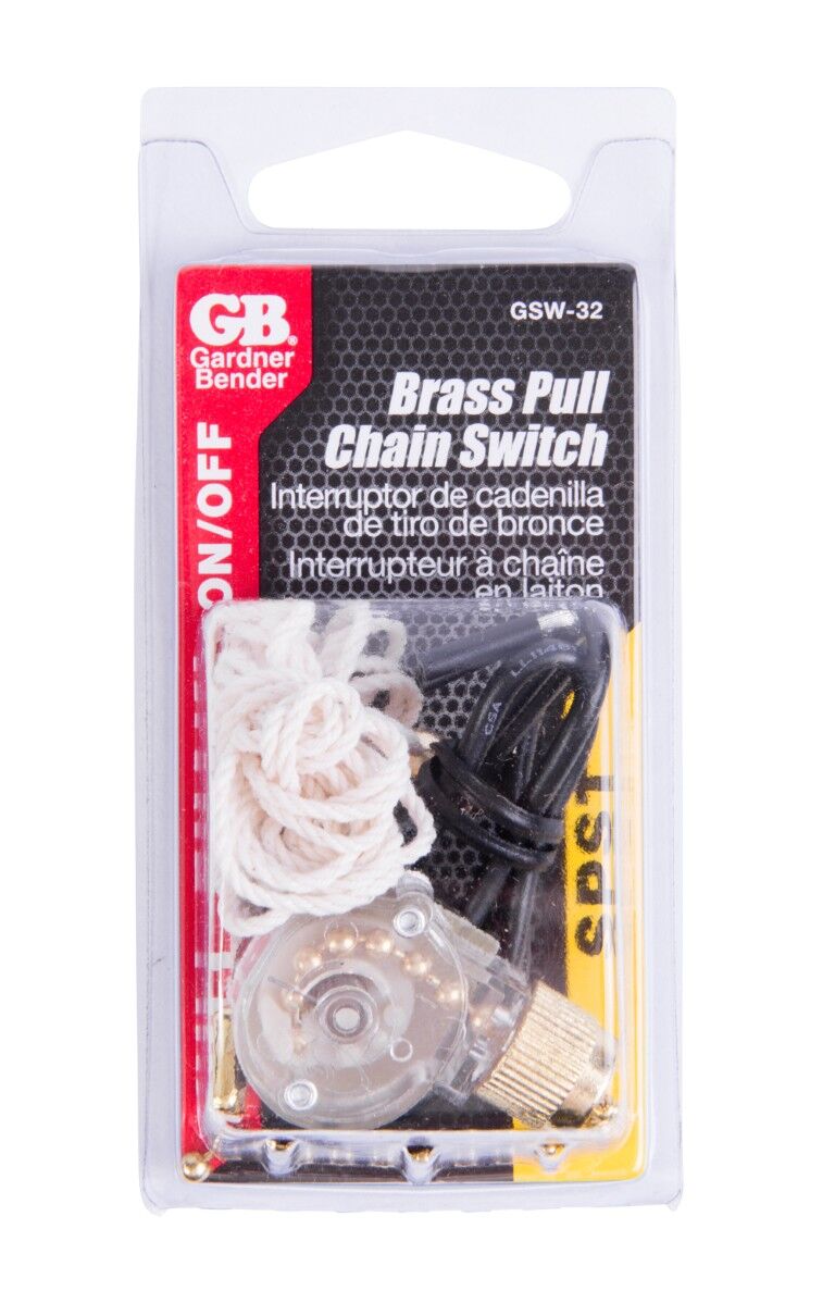 Gardner Bender On/Off SPST Single Circuit Pull-Chain Switch