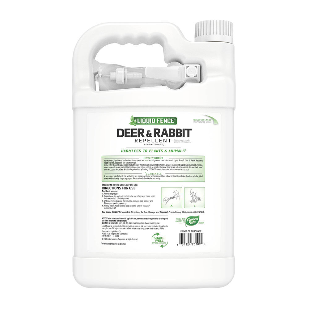 Liquid Fence Deer & Rabbit Repellent, Ready-To-Use - 1 gal
