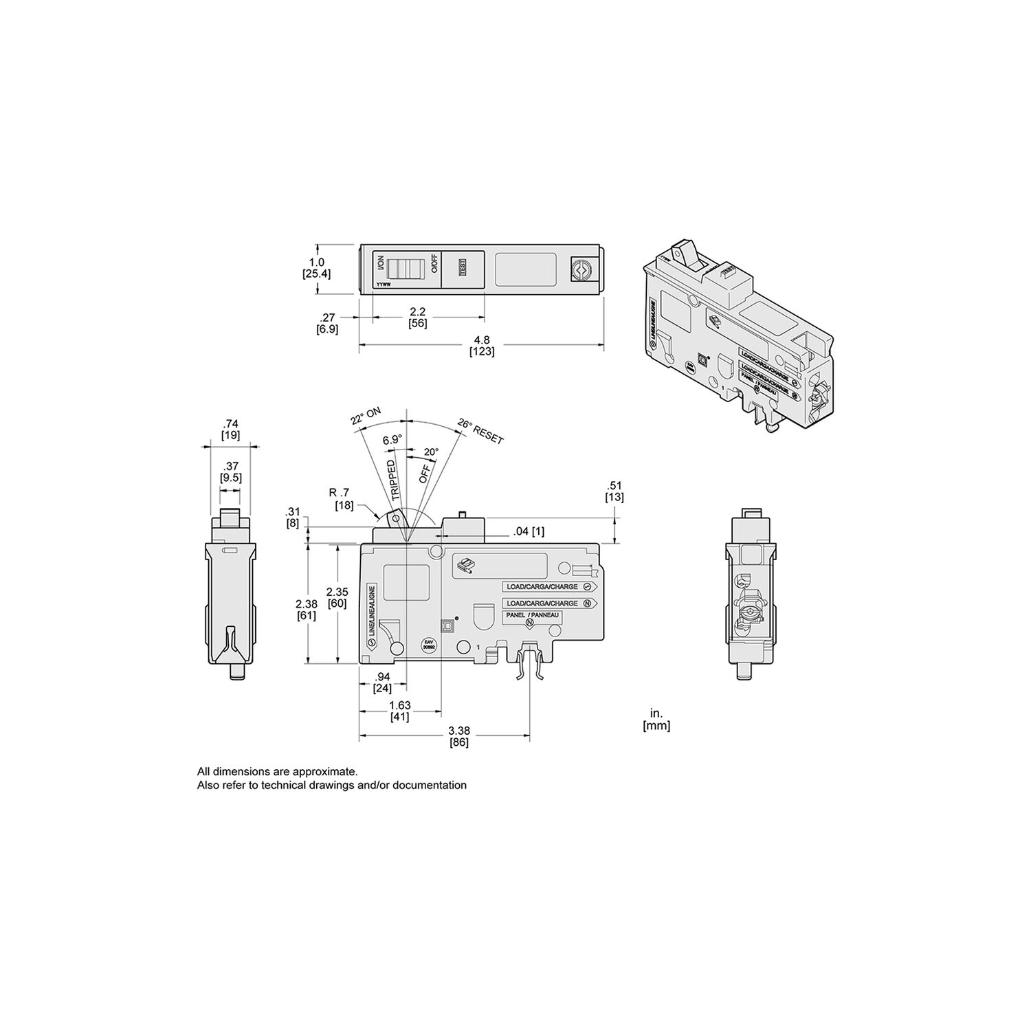 Square D Homeline Combination ARC-Fault 1-Pole Mini Circuit Breaker, 20-A, 120-V AC