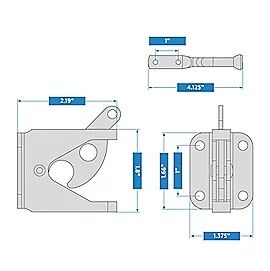 National Hardware Black Gate Kit, 8-In