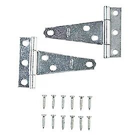 National Hardware Zinc Plated T-Hinge, 3-In, 2-Pk