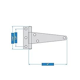 National Hardware Zinc Plated Light T-Hinge, 5-In