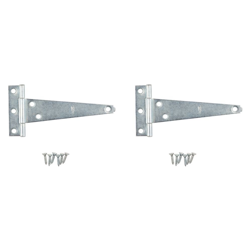 National Hardware Zinc Plated Light T-Hinge, 6-In, 2-Pk