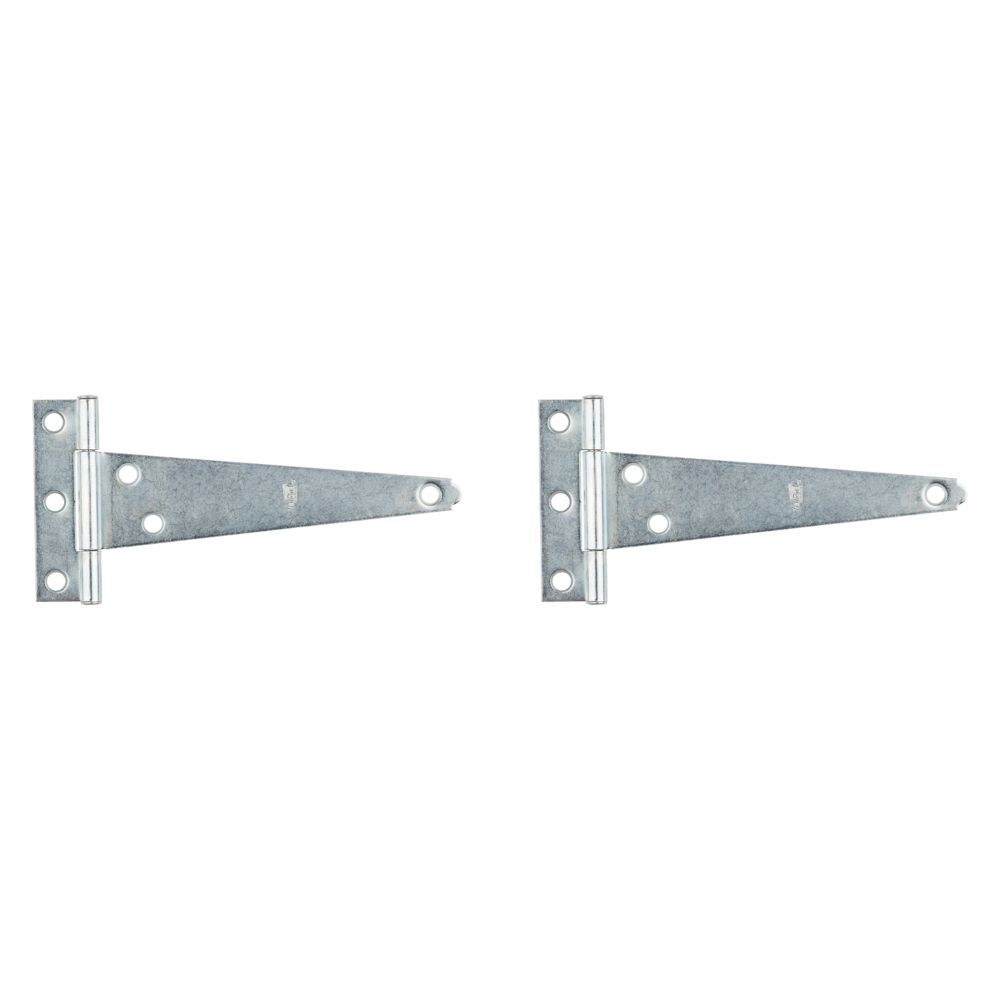 National Hardware Zinc Plated Light T-Hinge, 6-In, 2-Pk