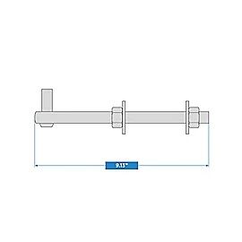 National Hardware Zinc Plated Bolts Hook, 5/8 X 8-In