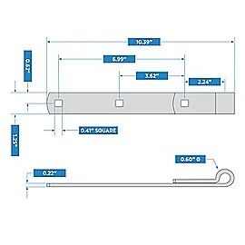 National Hardware Zinc Plated 10-In Hinge Strap