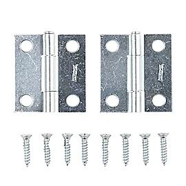 National Hardware Zinc Plated Removable Pin Hinge, 1 1/2-In, 2-Pk