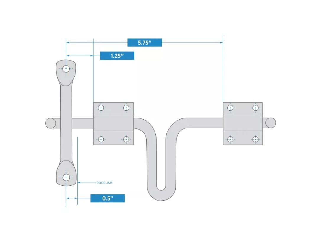 National Hardware Zinc Plated Sliding Bolt Door/Gate Latch