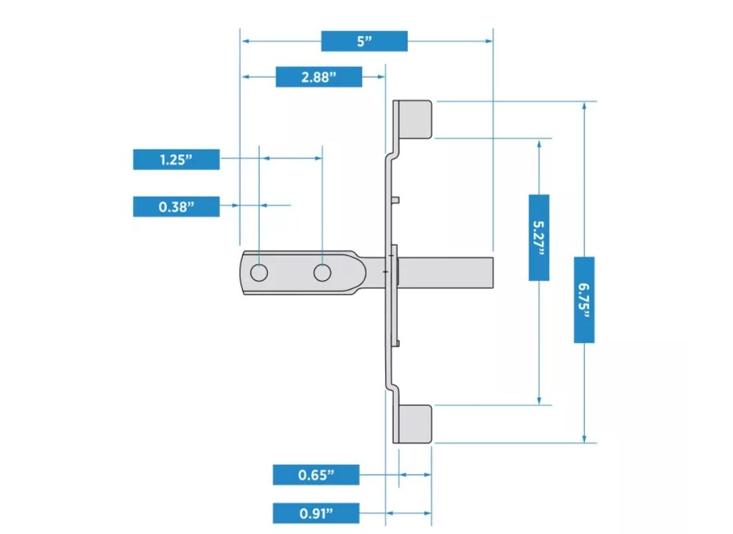 National Hardware Black Post Mount Gate Latch