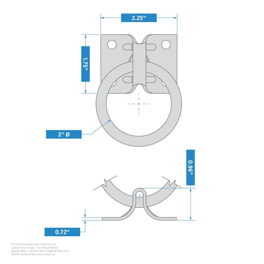 National Hardware Zinc Plated Hitching Ring