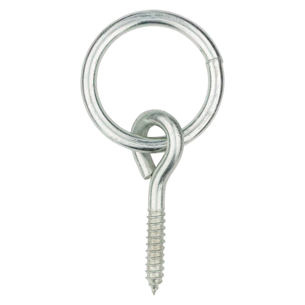 National Hardware Zinc Plated Ring With Screw Eye, 5/16-In x 3 1/4-In