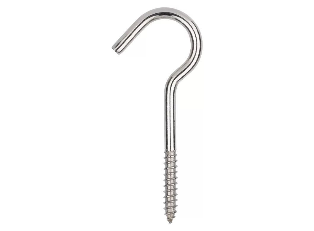National Hardware Stainless Steel Screw Hook, 1/4-In x 4-1/4-In