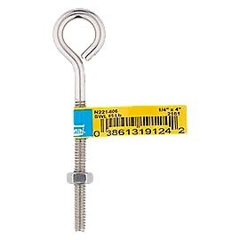 National Hardware Stainless Steel Eye Bolt, 1/4 X 4-In