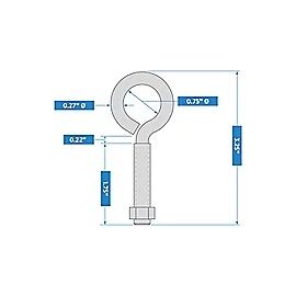 National Hardware Stainless Steel Eye Bolt, 5/16 X 3 1/4-In