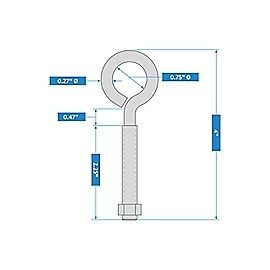 National Hardware Stainless Steel Eye Bolt, 5/16-In X 4-In