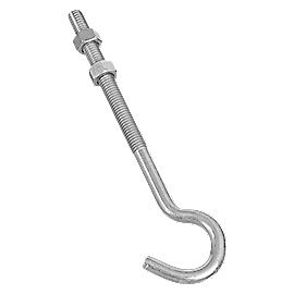 National Hardware Zinc Plated Hook Bolt, 3/8 X 7-In