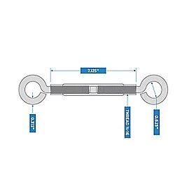 National Hardware Eye/Eye Turnbuckle, 3/8 X 16-In