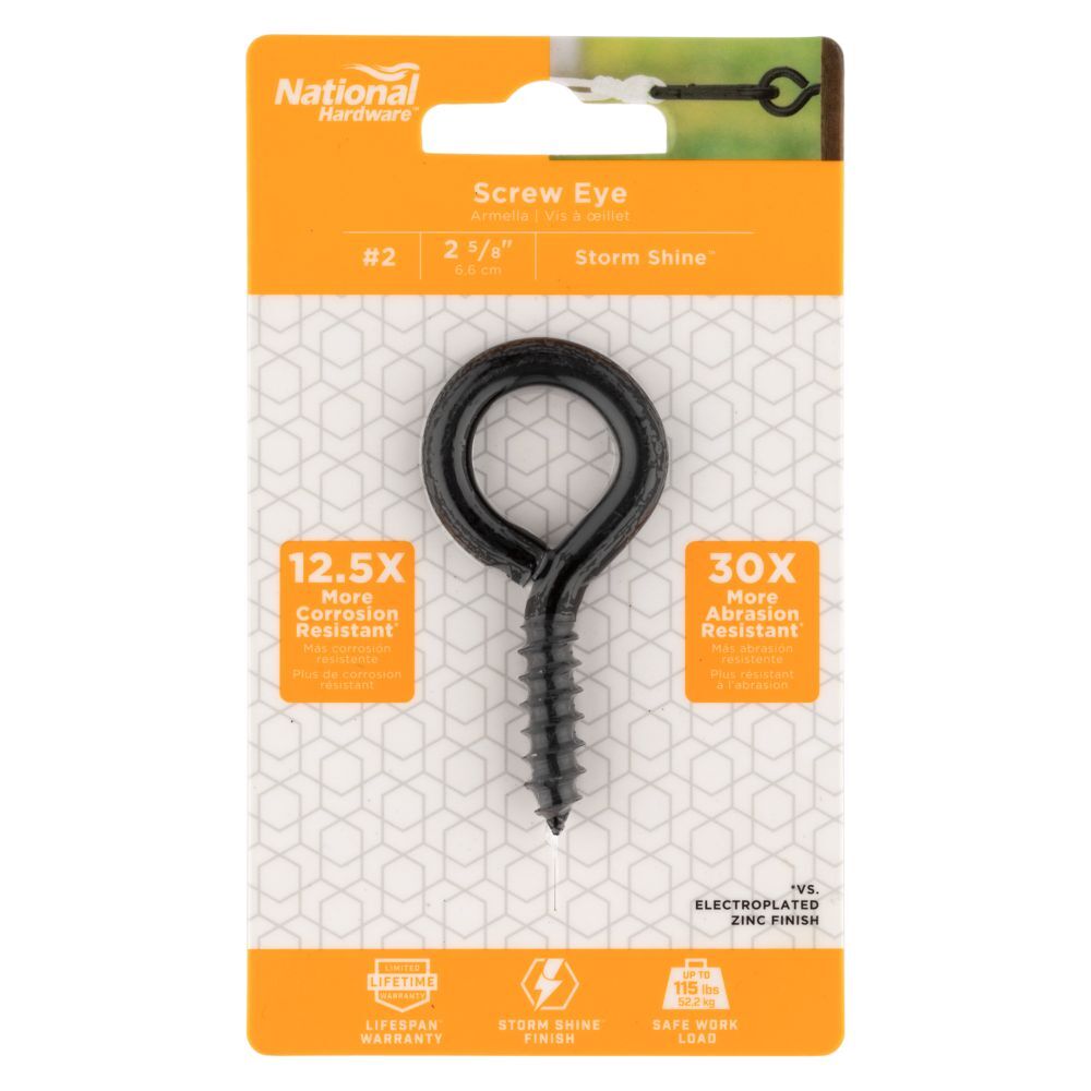 National Hardware Storm Shine Screw Eye, #2, 2 5/8-In
