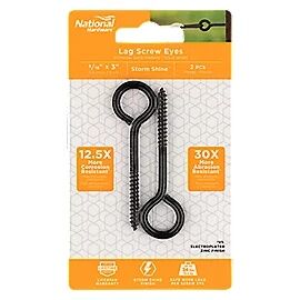 National Hardware Storm Shine Screw Eyes, 3/16-In X 3-In