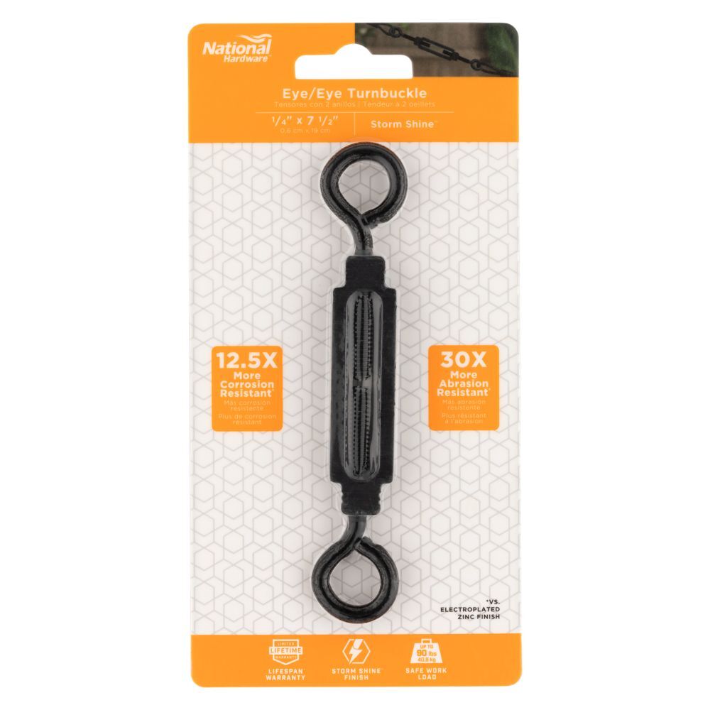 National Hardware Storm Shine Turnbuckle Eye And Eye, 1/4-In x 7 1/2-In