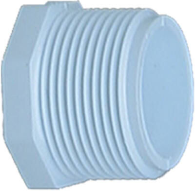 Genova PVC Pressure Pipe Plug - White, 1/2 in