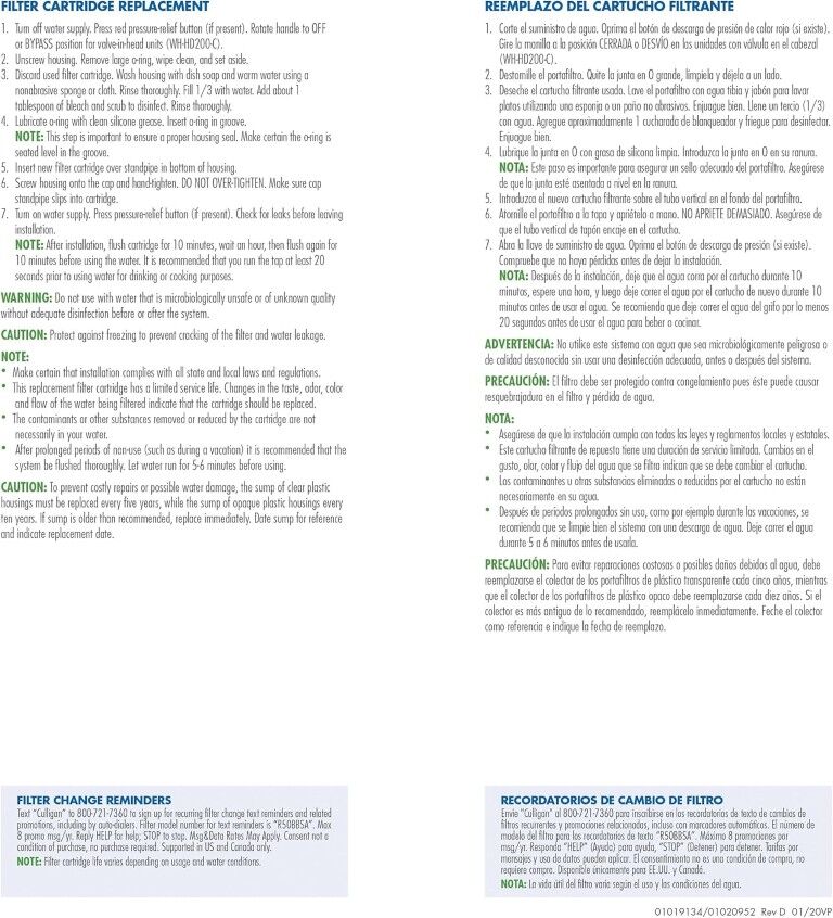 Culligan R50-BBSA Heavy Duty Whole House Water Filter Cartridge