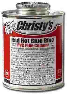 Christy's Red Hot Blue Glue PVC Cement, 4-Oz.