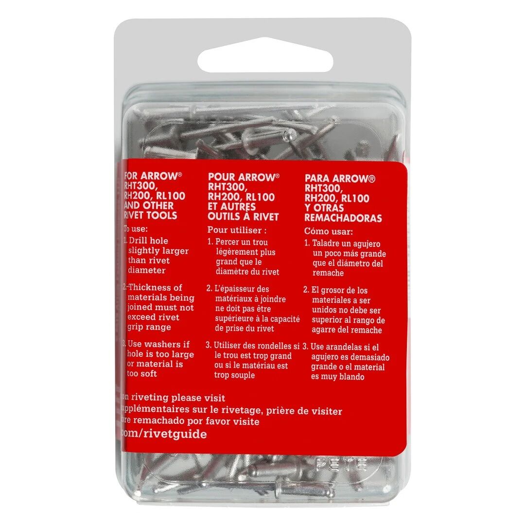 Arrow Medium Aluminum 1/8-In Pop Rivets, 20-Pk