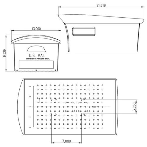 Architectural Mailboxes Black Mailsafe Locking Post Mount Mailbox, 9 1/2-In x 13-In x 21 3/5-In