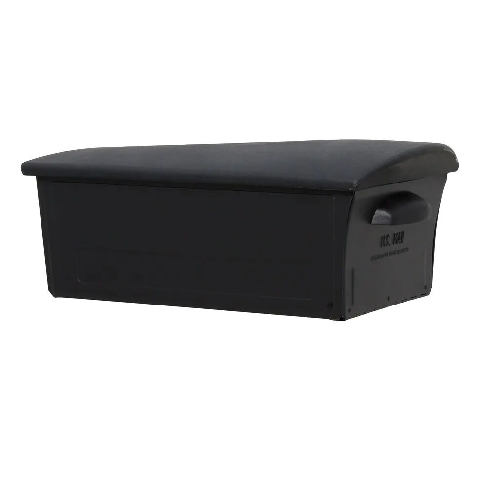 Architectural Mailboxes Black Mailsafe Locking Post Mount Mailbox, 9 1/2-In x 13-In x 21 3/5-In