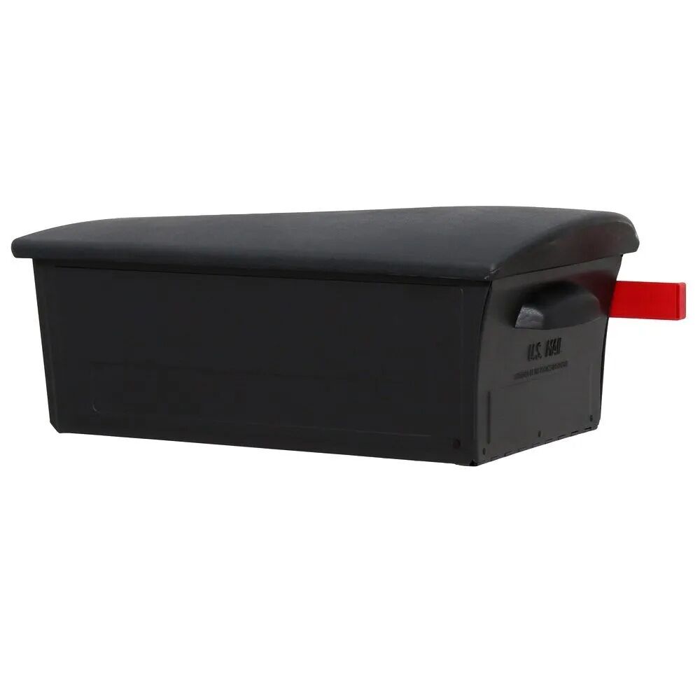 Architectural Mailboxes Black Mailsafe Locking Post Mount Mailbox, 9 1/2-In x 13-In x 21 3/5-In