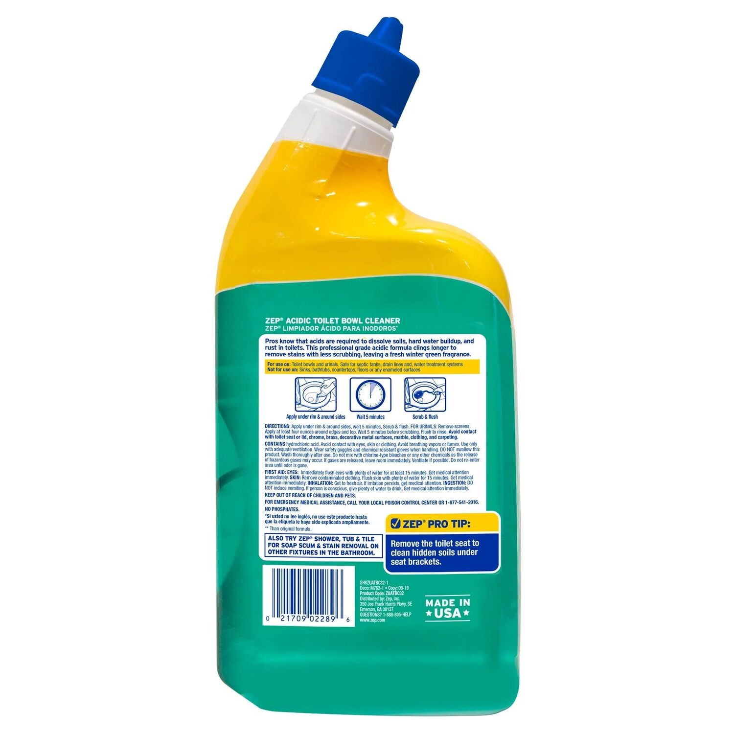 Zep Acidic Toilet Bowl Cleaner, 32-Oz