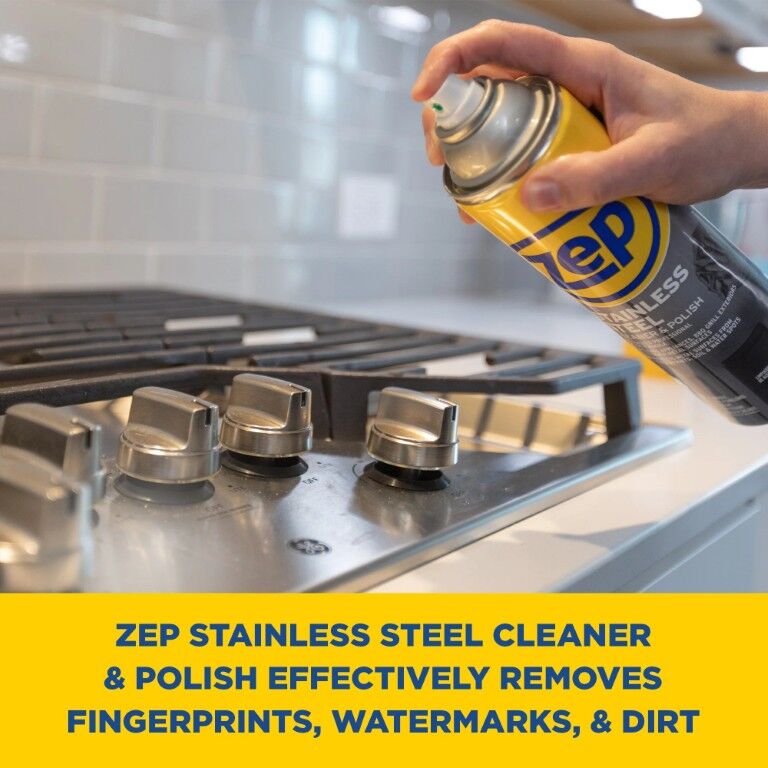 Zep Stainless Steel Cleaner And Polish, 14-Oz