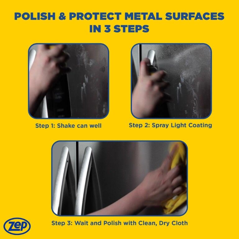 Zep Stainless Steel Cleaner And Polish, 14-Oz