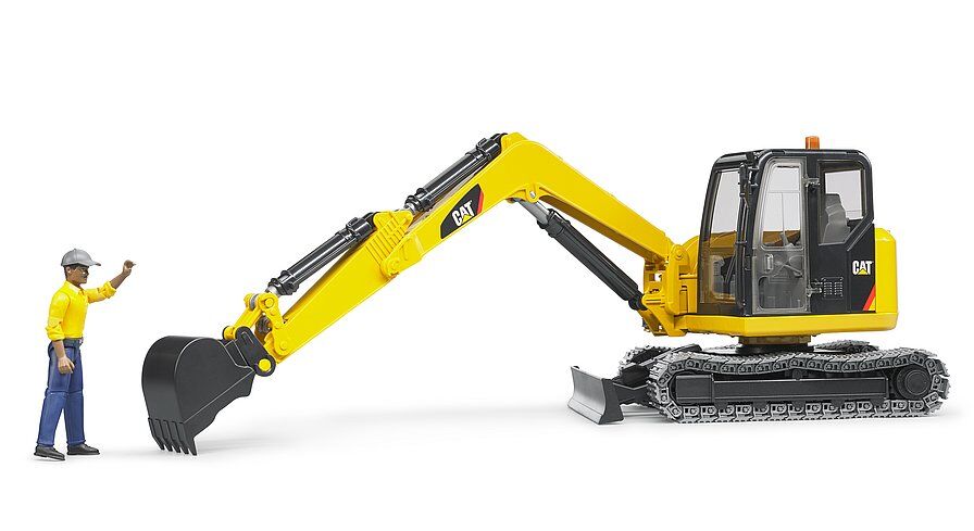 Bruder Cat Mini Excavator with Worker Toy
