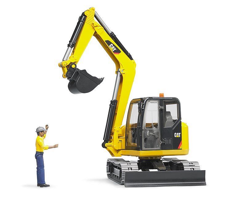 Bruder Cat Mini Excavator with Worker Toy