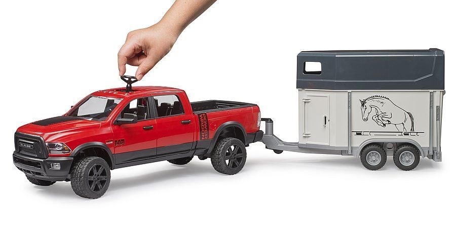 Bruder RAM 2500 Power Wagon with Horse Trailer and Horse Toy Set