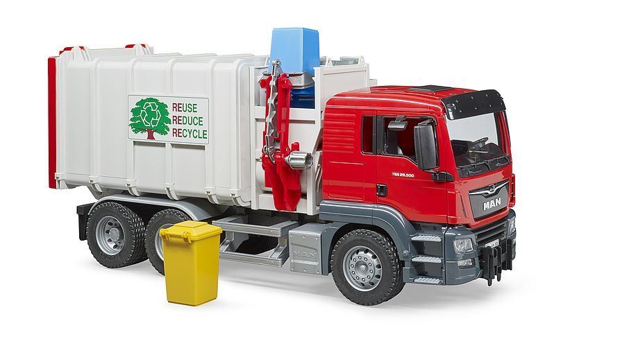 Bruder MAN TGS Side Loading Garbage Truck Toy Set