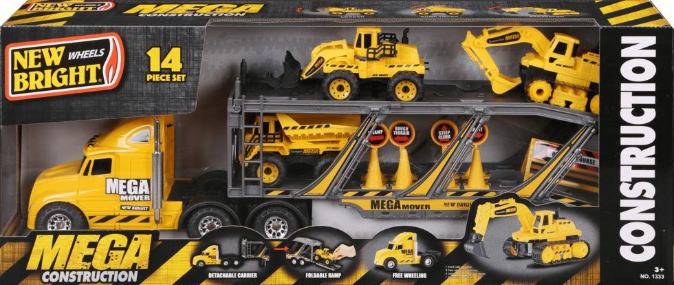 New Bright Mega Mover With Construction Vehicles