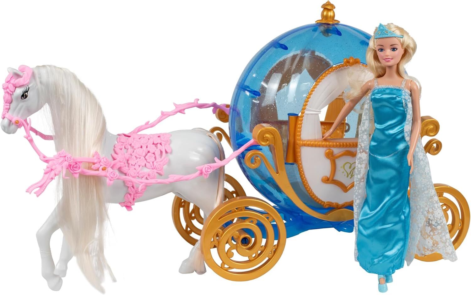 Chic Princess Doll With Horse And Carriage Playset