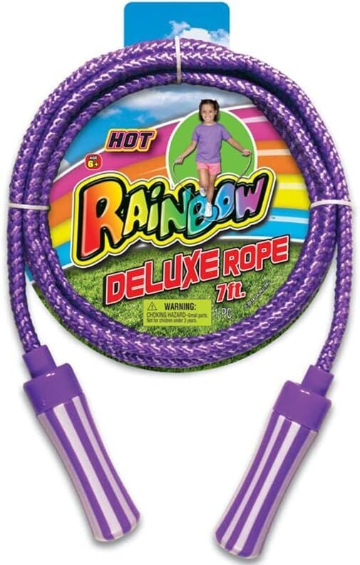 Ja-Ru Rainbow Deluxe Jump Rope Assorted Colors, 7-Ft