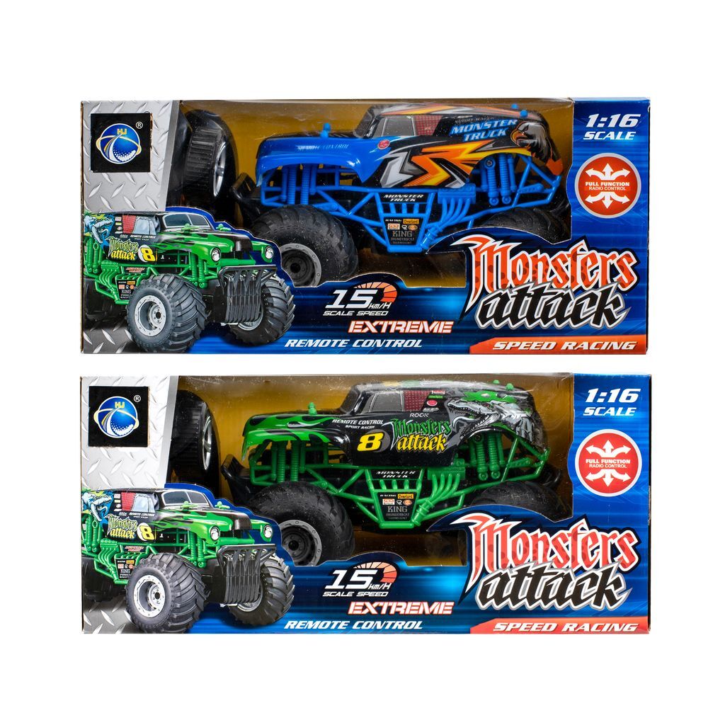 Group Sales 1:16 R/C Monsters Attack Extreme Monster Truck Assortment