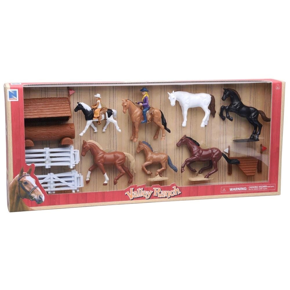New Ray Valley Ranch Horse Accessory Playset Assorted Styles