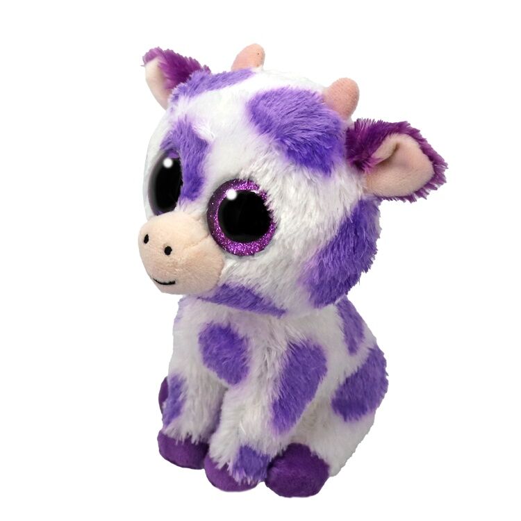 Ty Ethel Purple Spotted Cow Beanie Baby