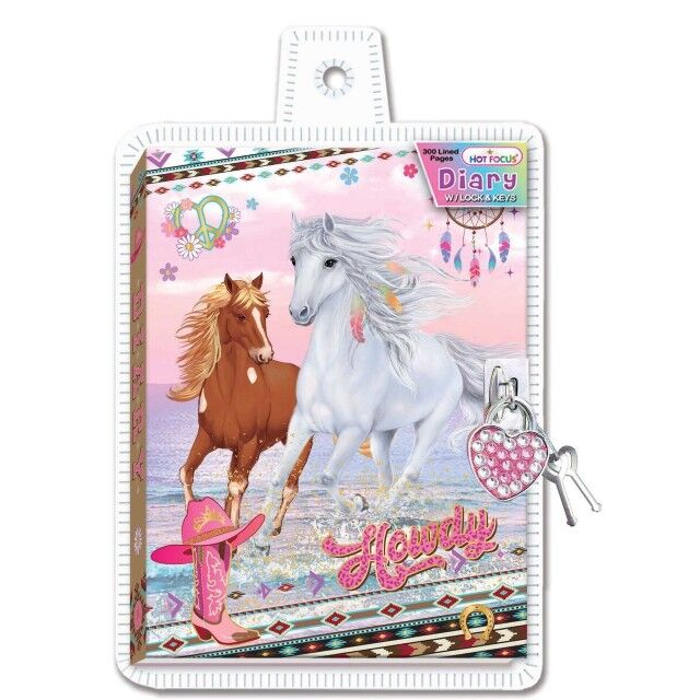 Hot Focus Wild & Free Diary With Lock & Key